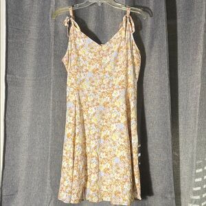 GAP floral Sundress with tie straps and smocked back